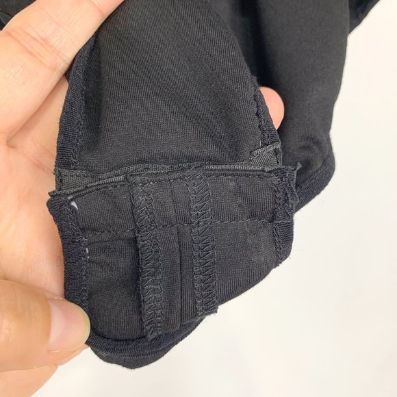 SB BY SHERI BODELL Black Sheer Panel V-Neck Bodysuit Sz S - Picture 7 of 8